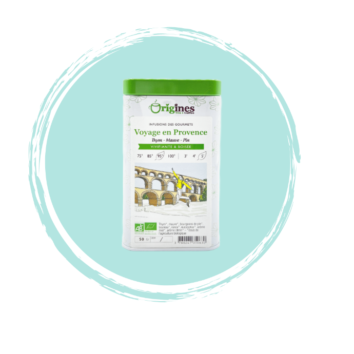 Infusion Bio Voyage en Provence - Boîte Métal 80g