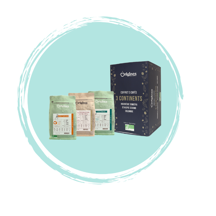 coffret café "3 continents"