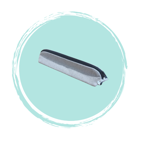 La trousse élastiquée en chanvre et coton